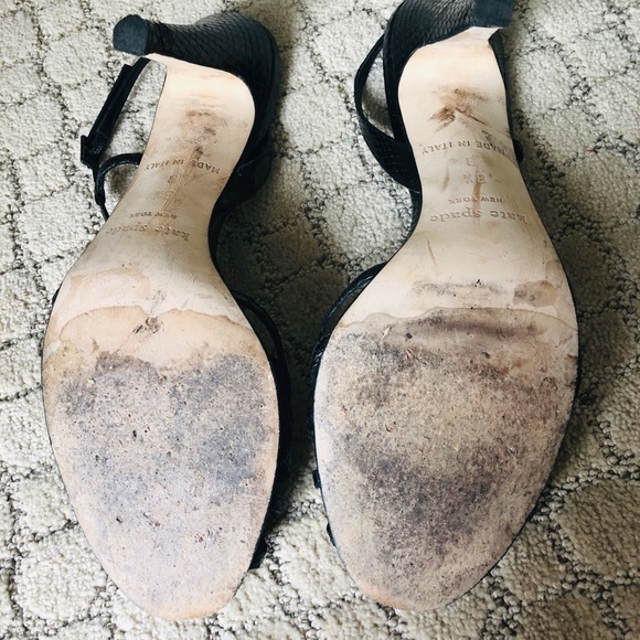 Kate Spade Haley Snakeskin Sandals - Picture 5 of 6